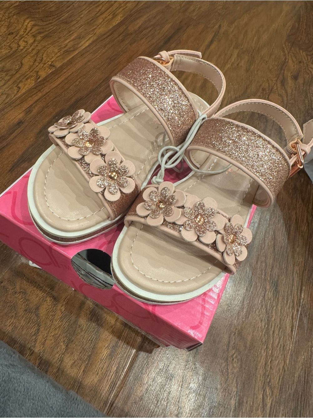 Sugar Canele Rose Gold Toddler Sandals
